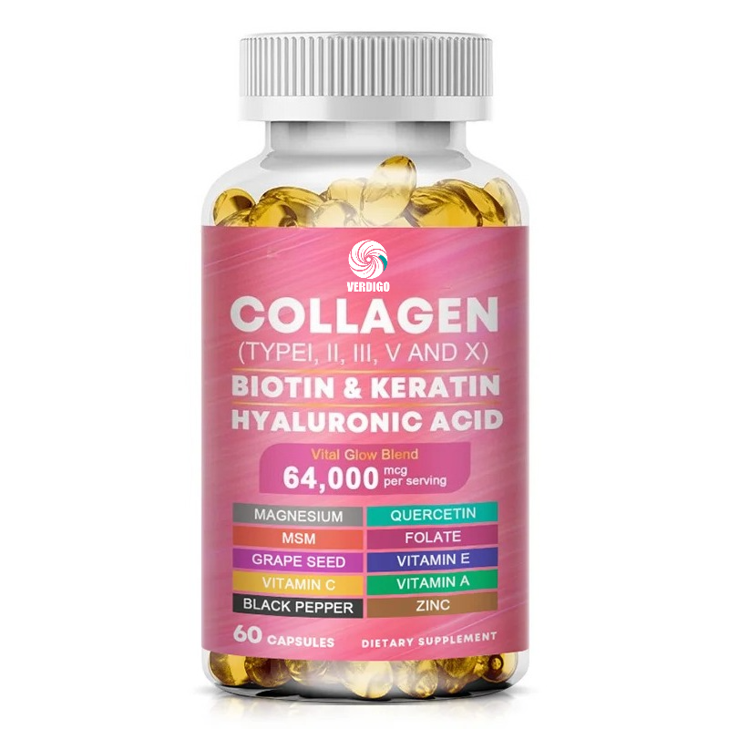 Hair Care Vitamin - Cuidado de la piel con multicolágeno,