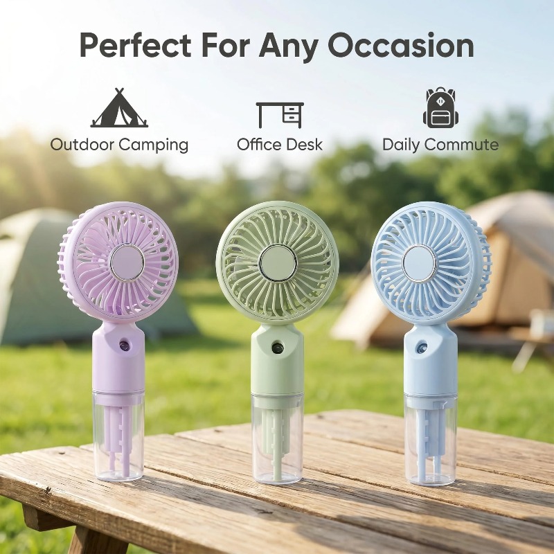 Hair Care Spray - Ventilador de Mano Portátil con Rociador