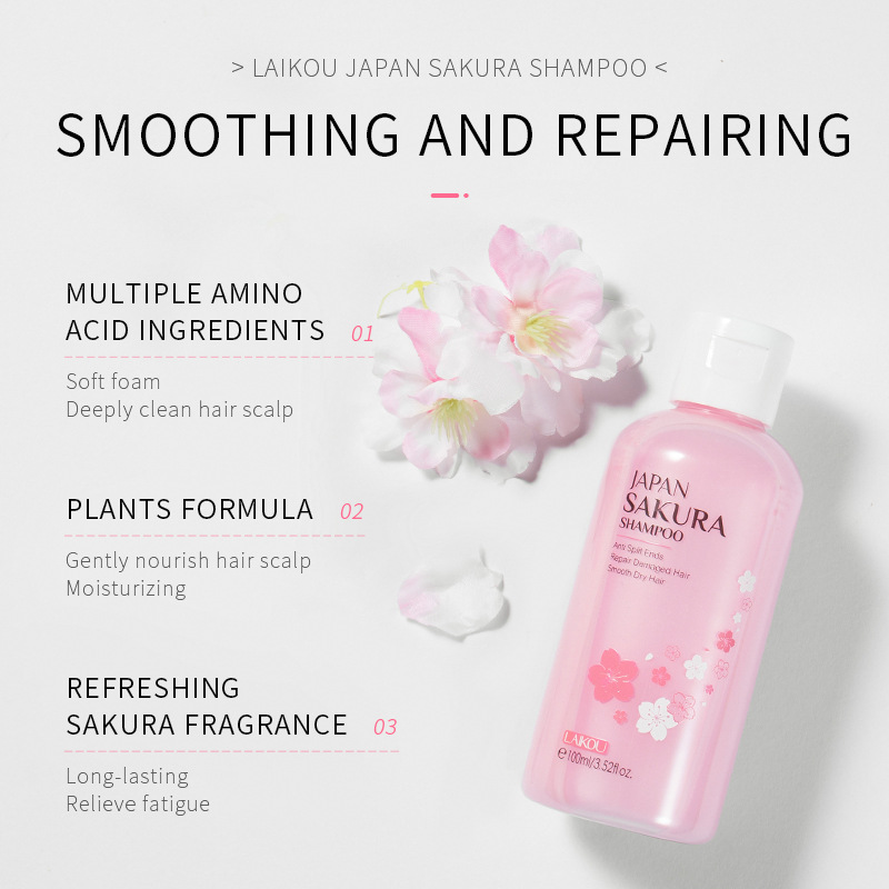 LAIKOU Japón Sakura champú rep - Hair Care In Japan reseña y precio